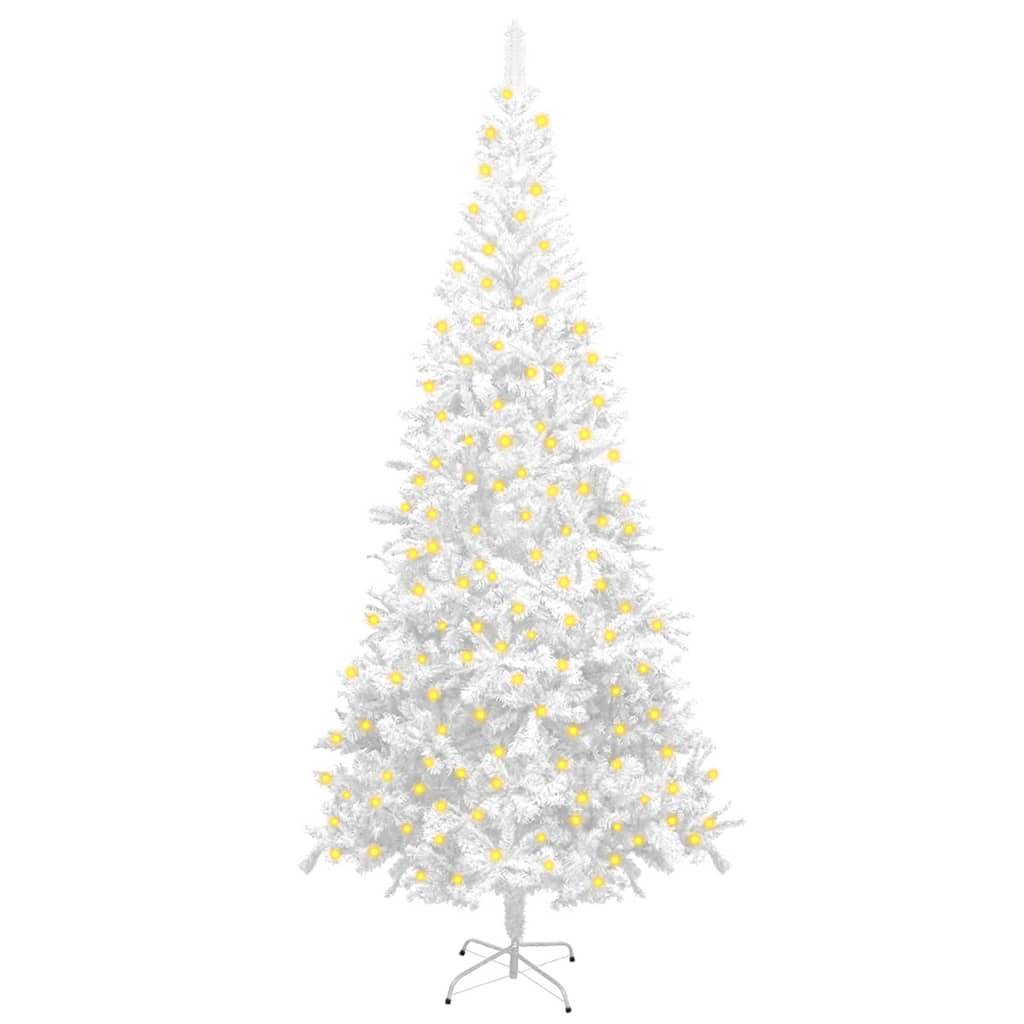 vidaXL Artificial Pre-lit Christmas Tree L 94.5" White