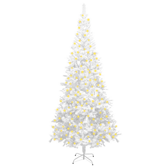 vidaXL Artificial Pre-lit Christmas Tree L 94.5" White