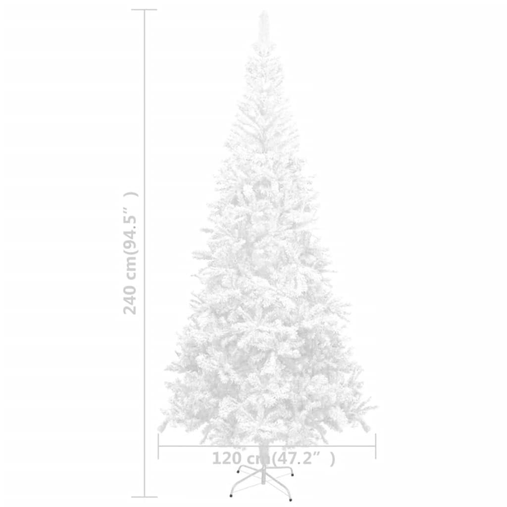 vidaXL Artificial Pre-lit Christmas Tree L 94.5" White