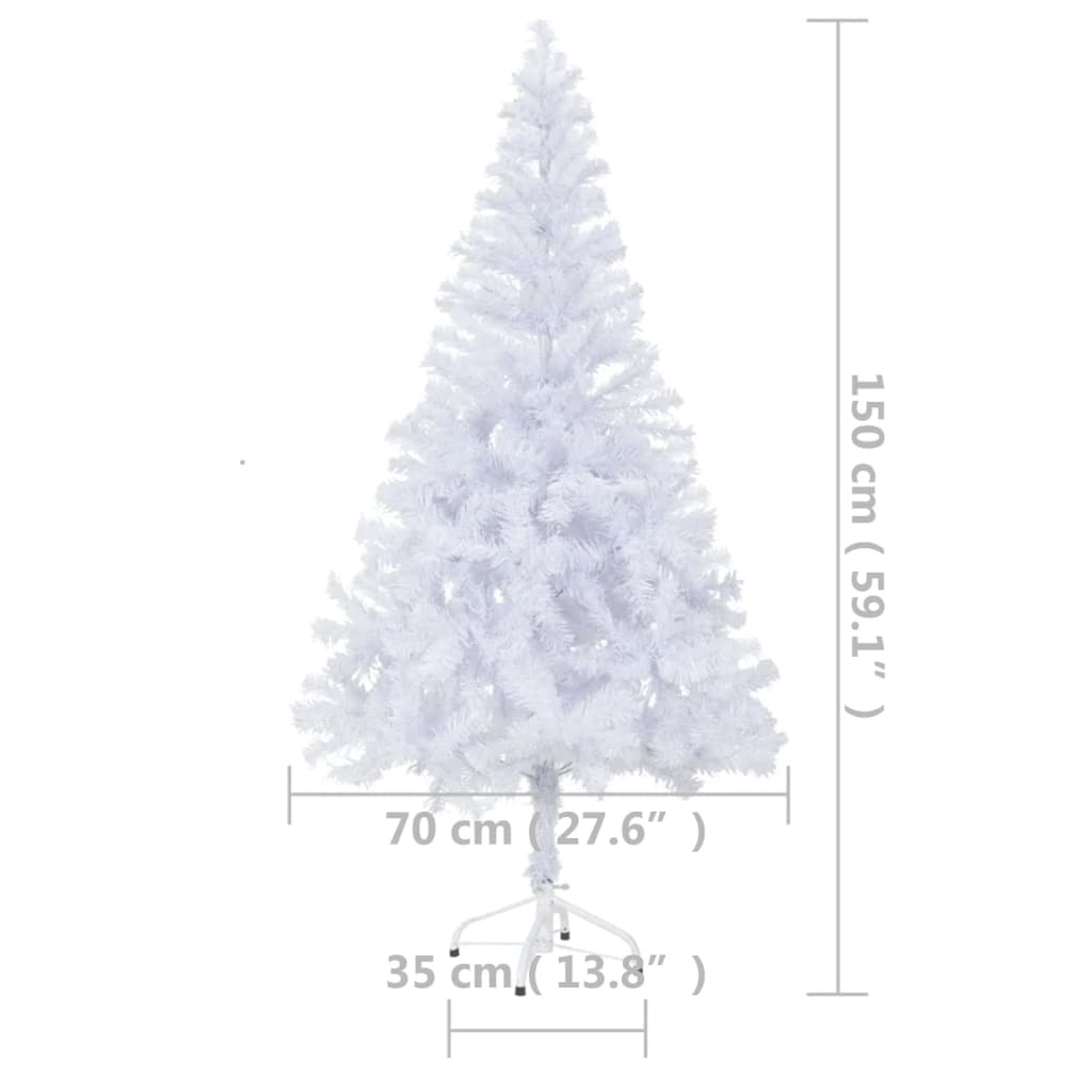 Artificial Pre-lit Christmas Tree with Stand 59.1" 380 Branches