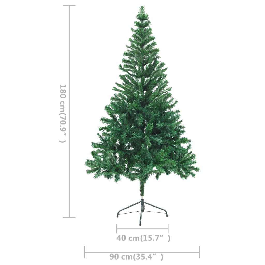 Artificial Pre-lit Christmas Tree with Stand 70.9" 564 Branches