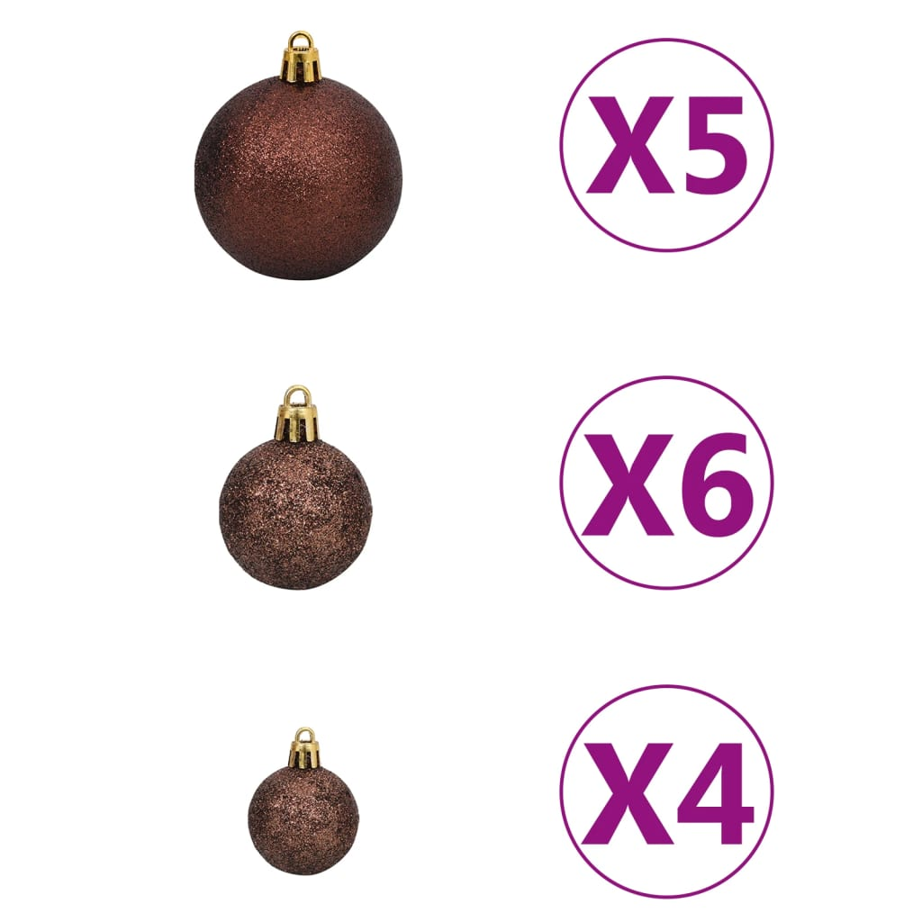 Artificial Pre-lit Christmas Tree with Ball Set Gold 59.1" PET