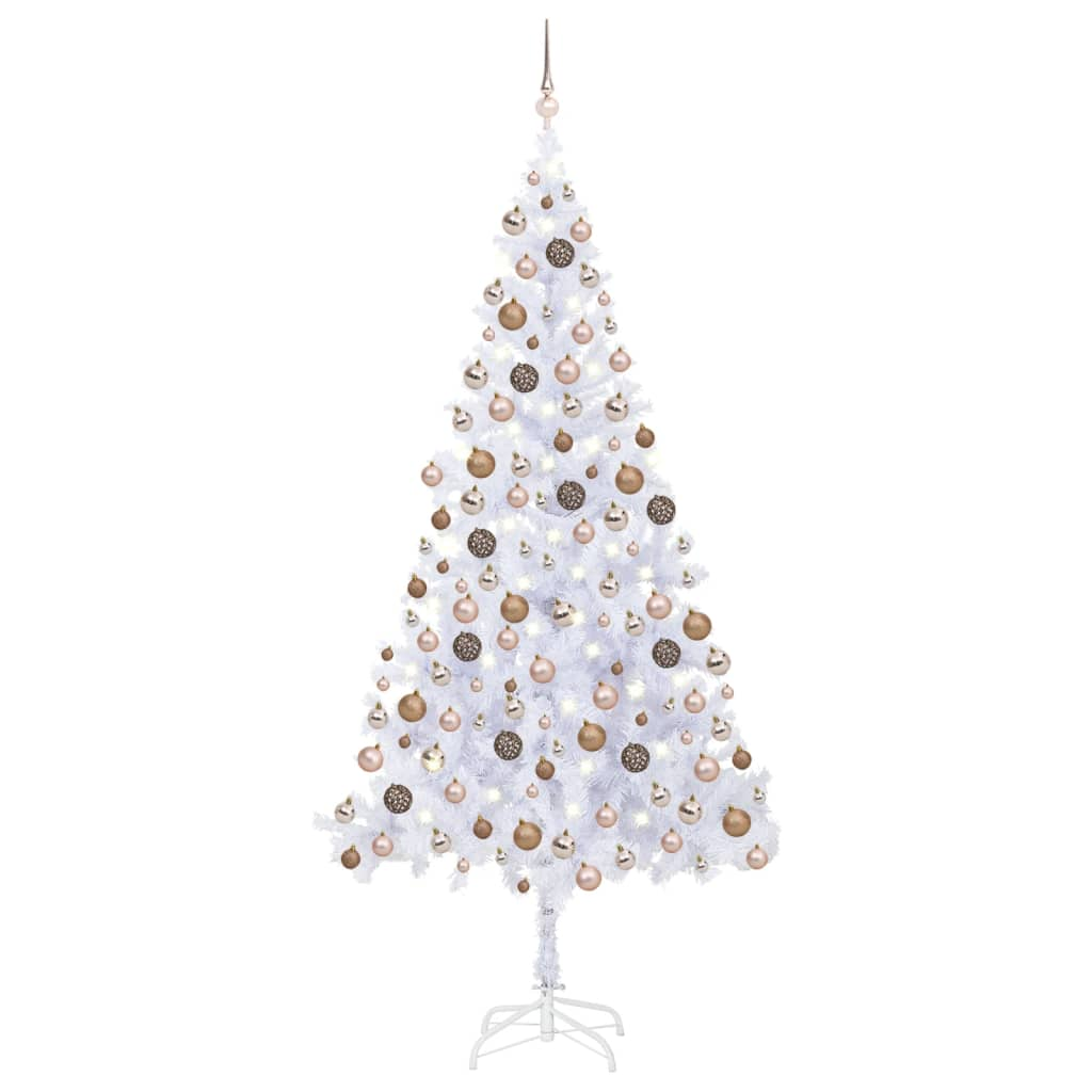 Artificial Pre-lit Christmas Tree with Ball Set 82.7" 910 Branches