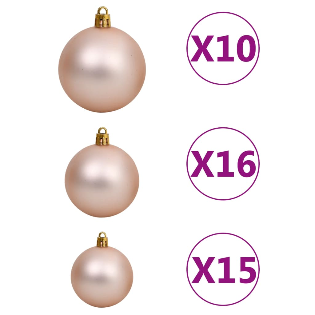 Artificial Pre-lit Christmas Tree with Ball Set 82.7" 910 Branches