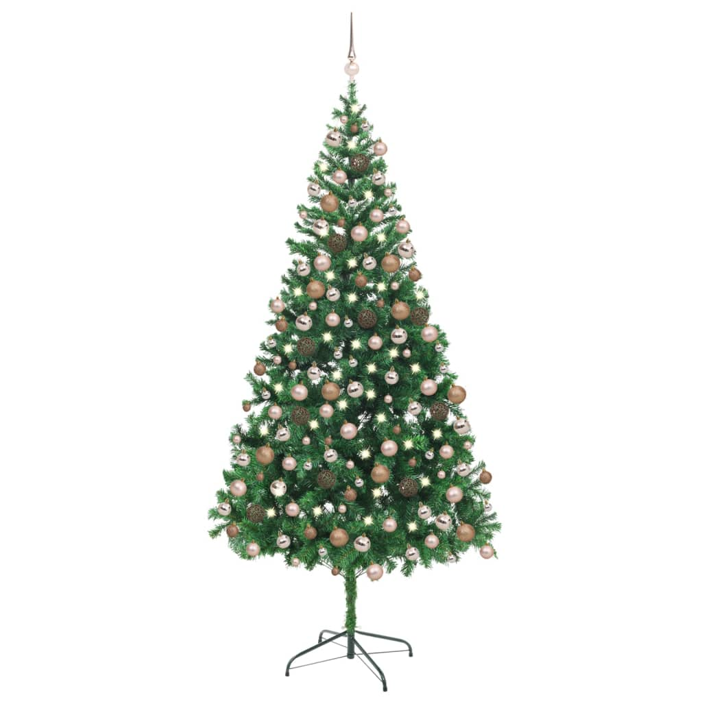 Artificial Pre-lit Christmas Tree with Ball Set 82.7" 910 Branches