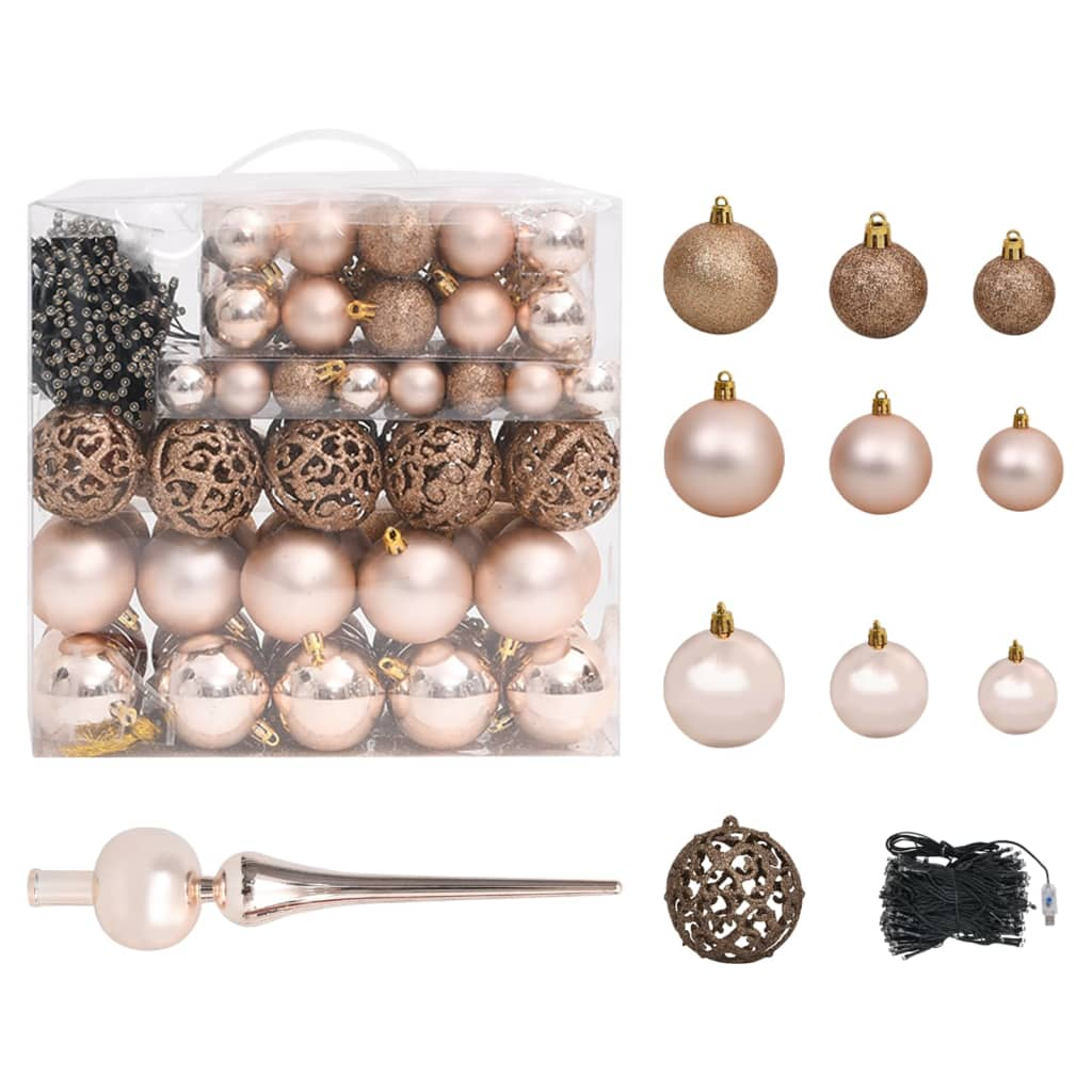 Artificial Pre-lit Christmas Tree with Ball Set 82.7" 910 Branches