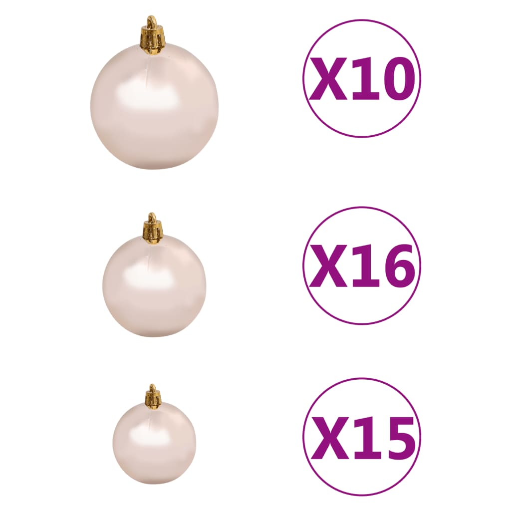 Artificial Pre-lit Christmas Tree with Ball Set 82.7" 910 Branches