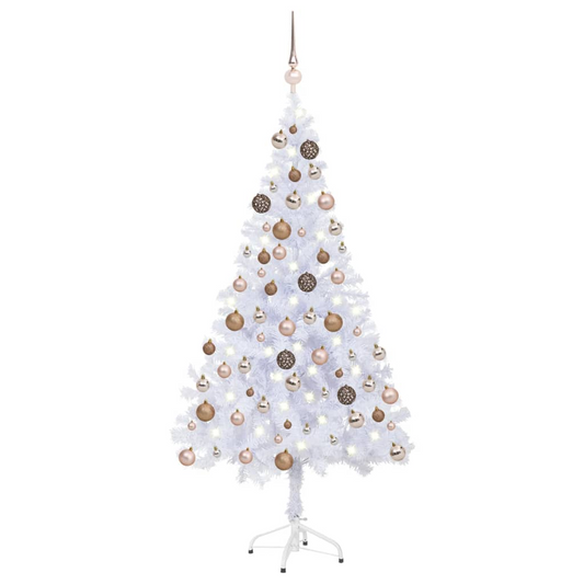 Artificial Pre-lit Christmas Tree with Ball Set 59.1" 380 Branches