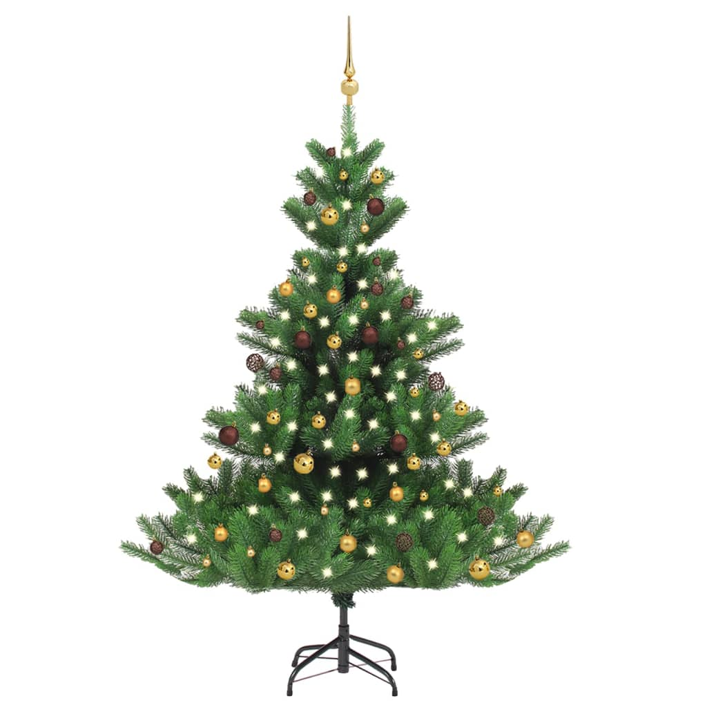 Nordmann Fir Artificial Christmas Tree LED&Ball Set Green 70.9"