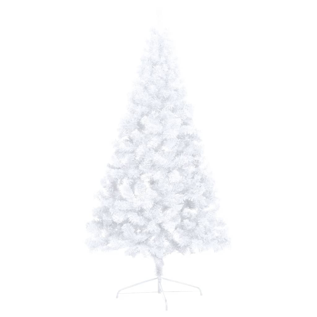 Artificial Half Pre-lit Christmas Tree with Ball Set White 59.1"