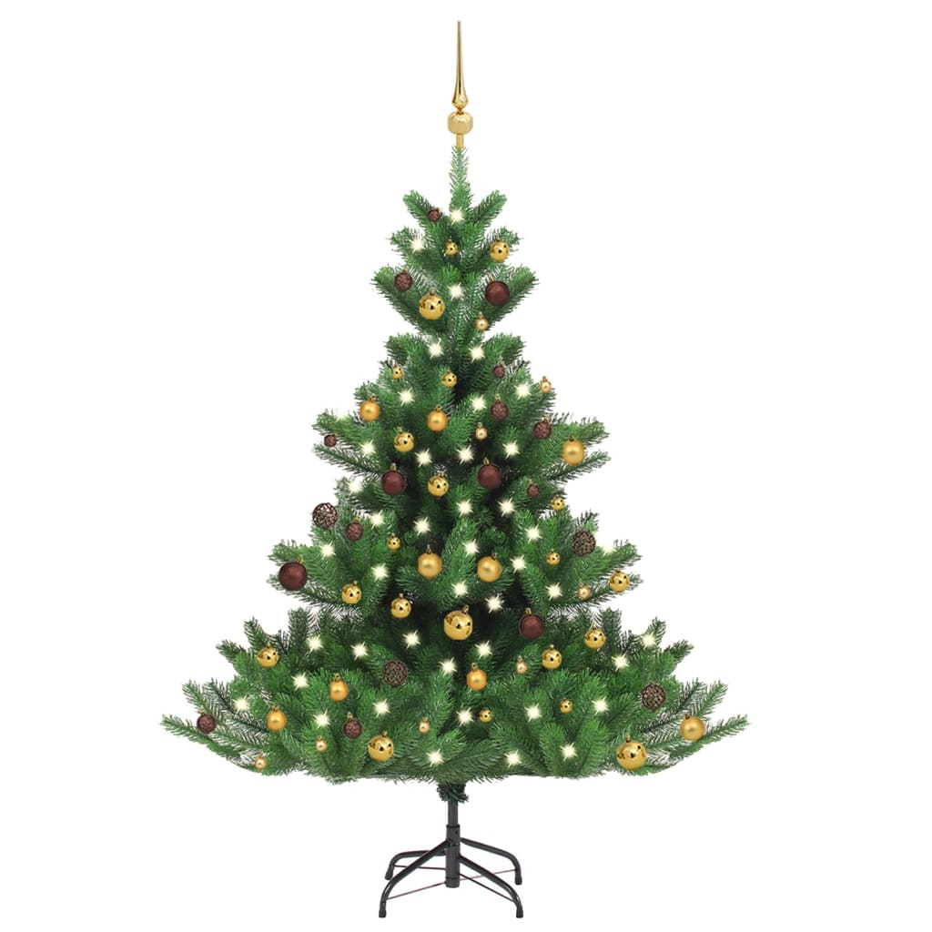 Nordmann Fir Artificial Christmas Tree LED&Ball Set Green 59.1"