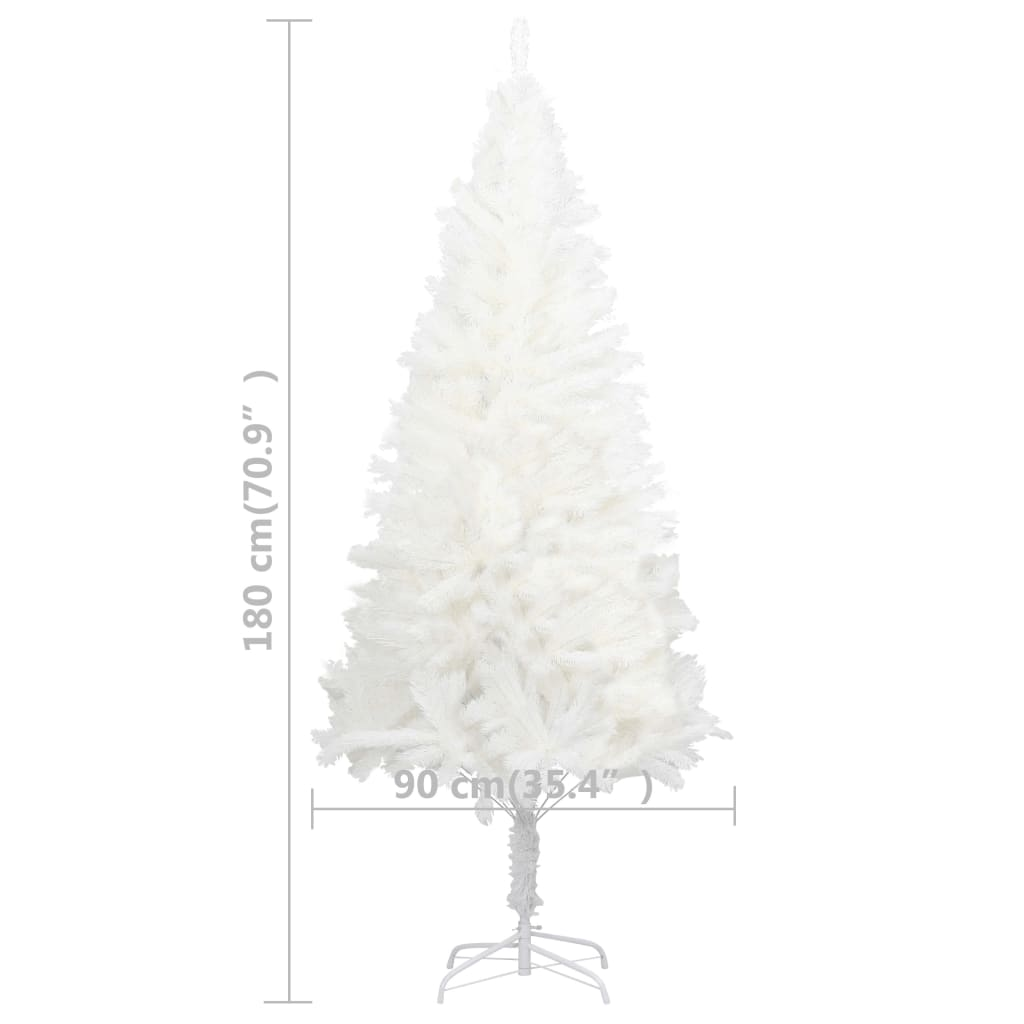 Artificial Pre-lit Christmas Tree with Ball Set White 70.9"