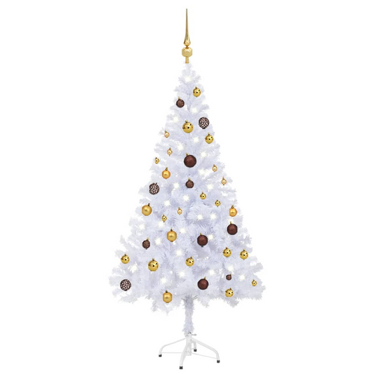 Artificial Pre-lit Christmas Tree with Ball Set 59.1" 380 Branches