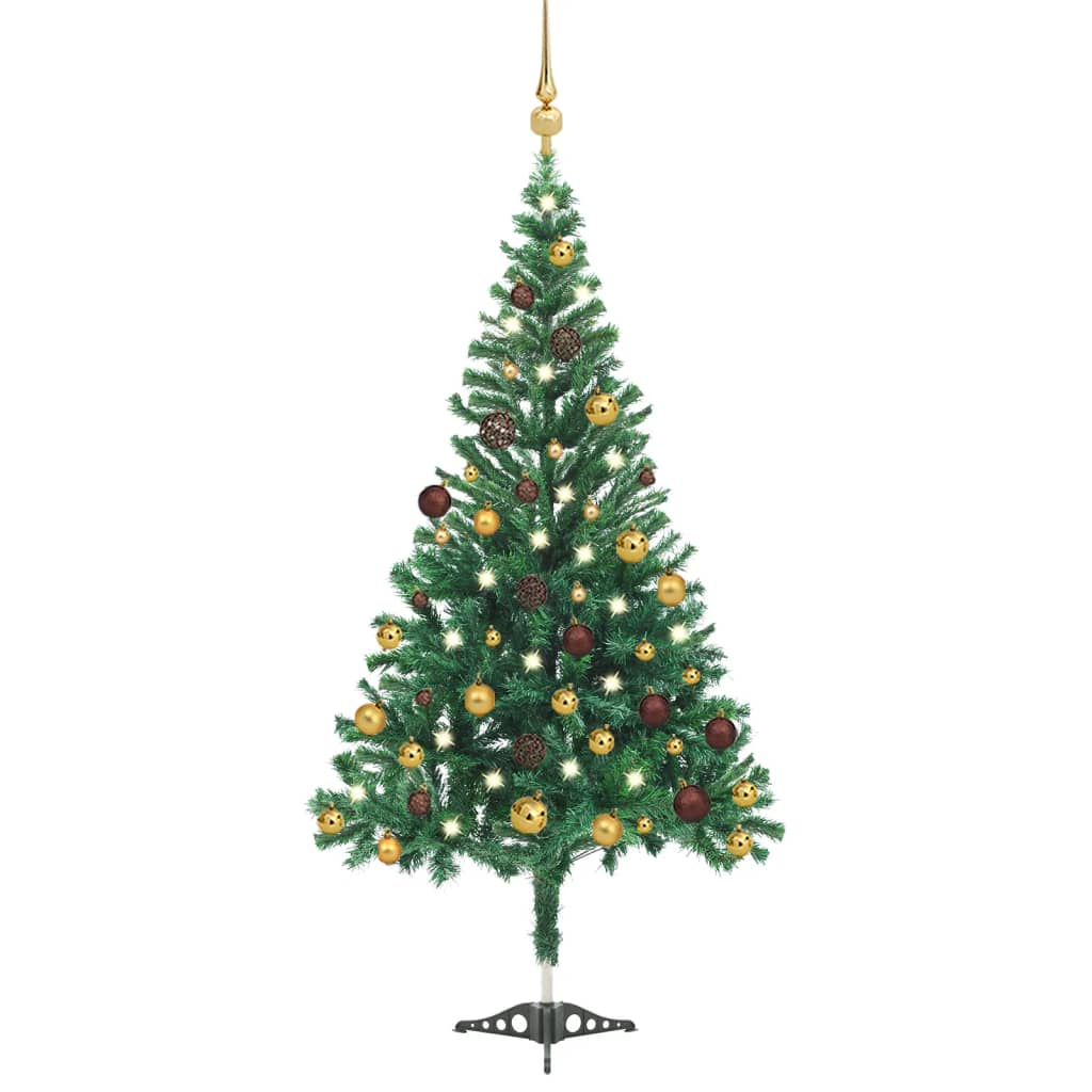 Artificial Pre-lit Christmas Tree with Ball Set 70.9" 564 Branches