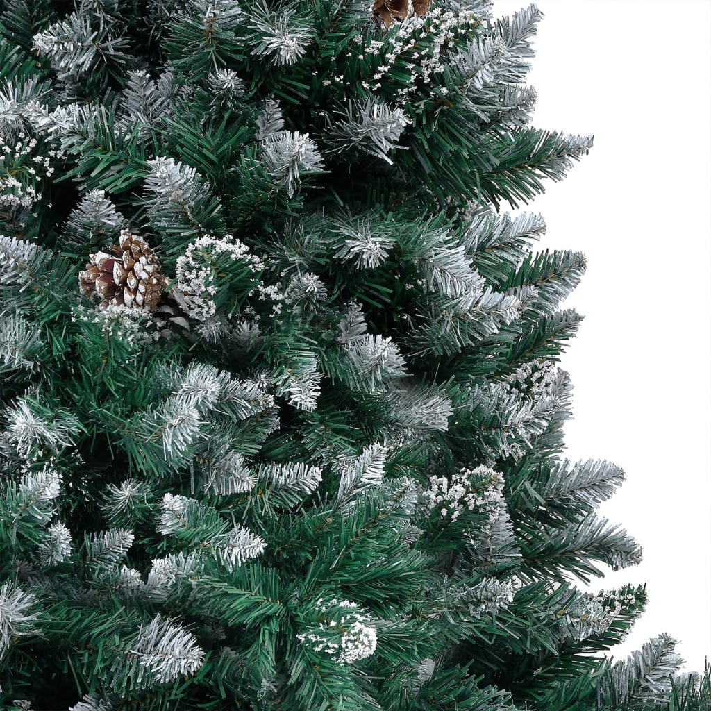 Artificial Pre-lit Christmas Tree with Ball Set&Pine Cones 94.5"