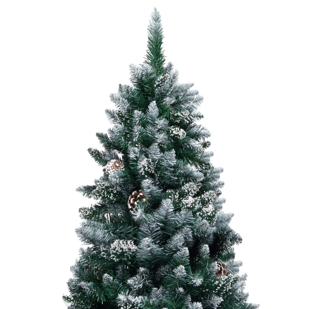 Artificial Pre-lit Christmas Tree with Ball Set&Pine Cones 82.7"