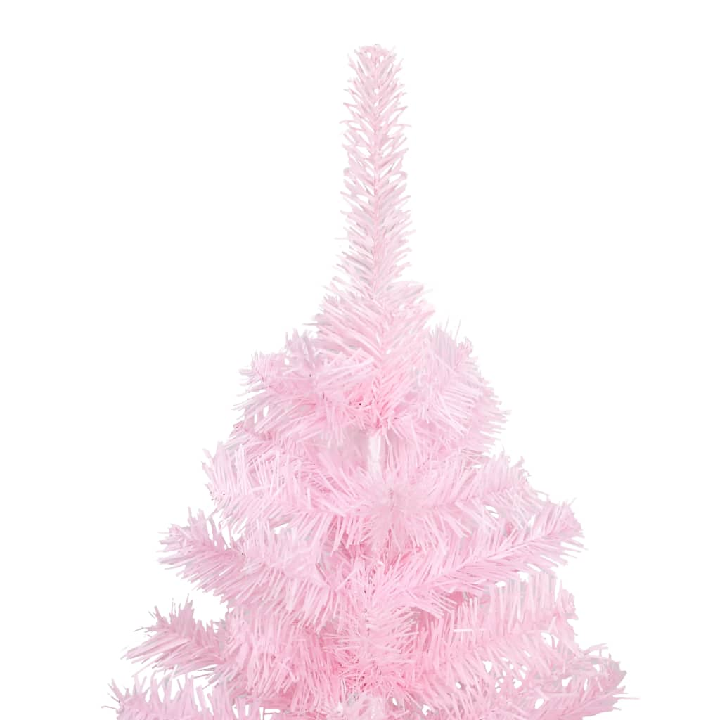 Artificial Pre-lit Christmas Tree with Ball Set Pink 82.7" PVC