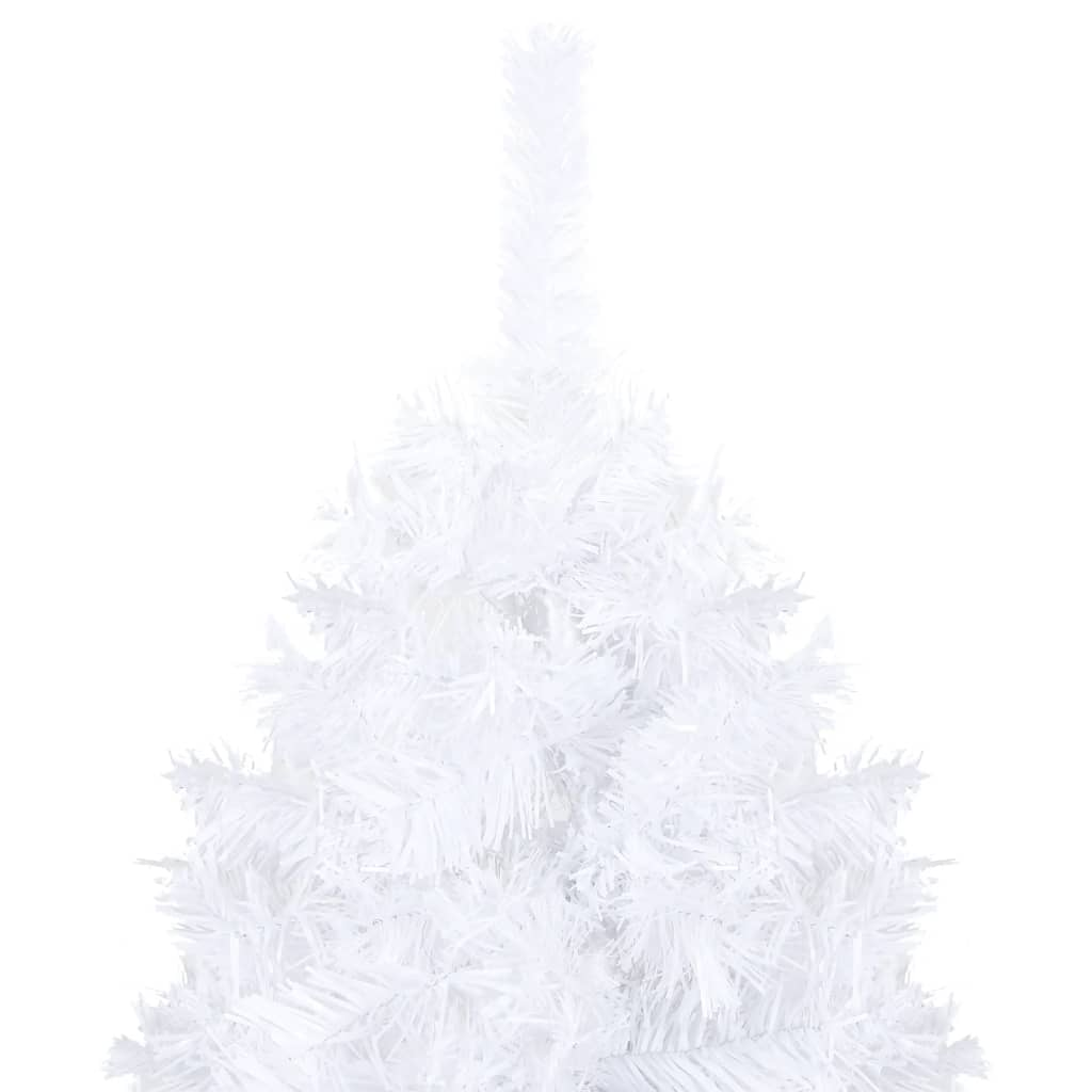 Artificial Pre-lit Christmas Tree with Ball Set White 47.2" PVC