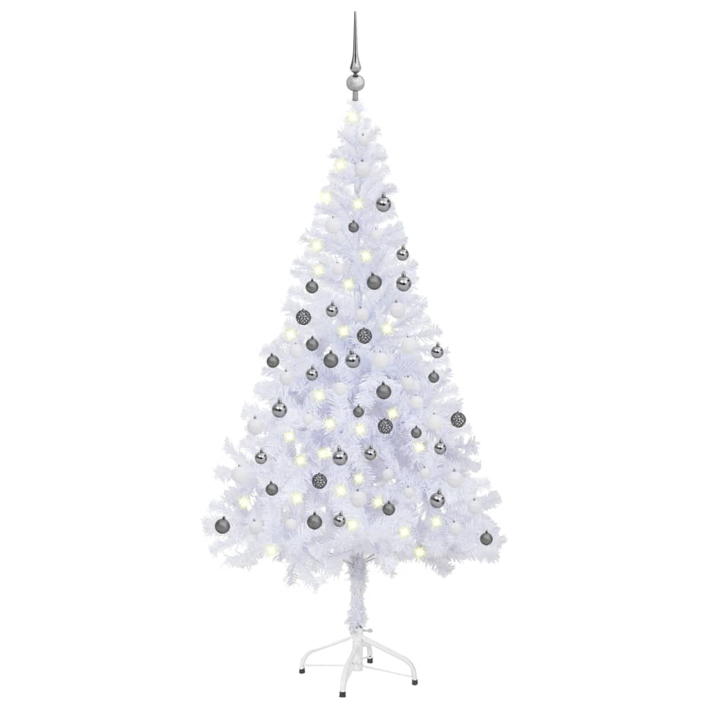 Artificial Pre-lit Christmas Tree with Ball Set 70.9" 620 Branches