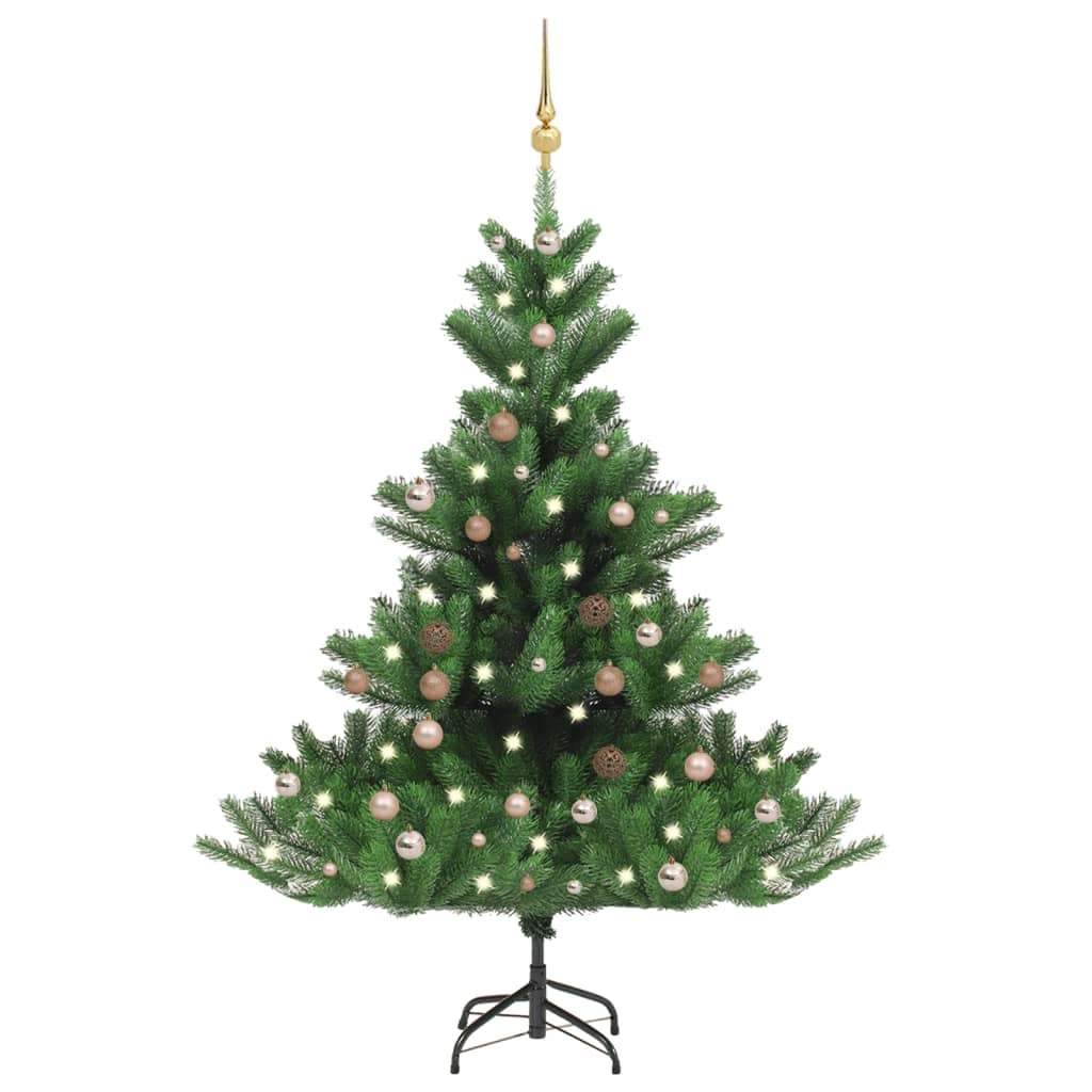 Nordmann Fir Artificial Christmas Tree LED&Ball Set Green 59.1"