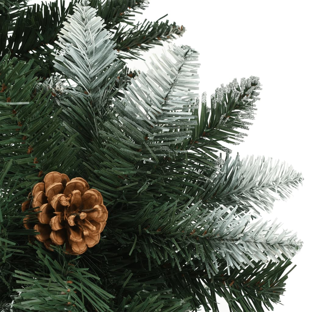 Artificial Pre-lit Christmas Tree with Pine Cones 59.1"