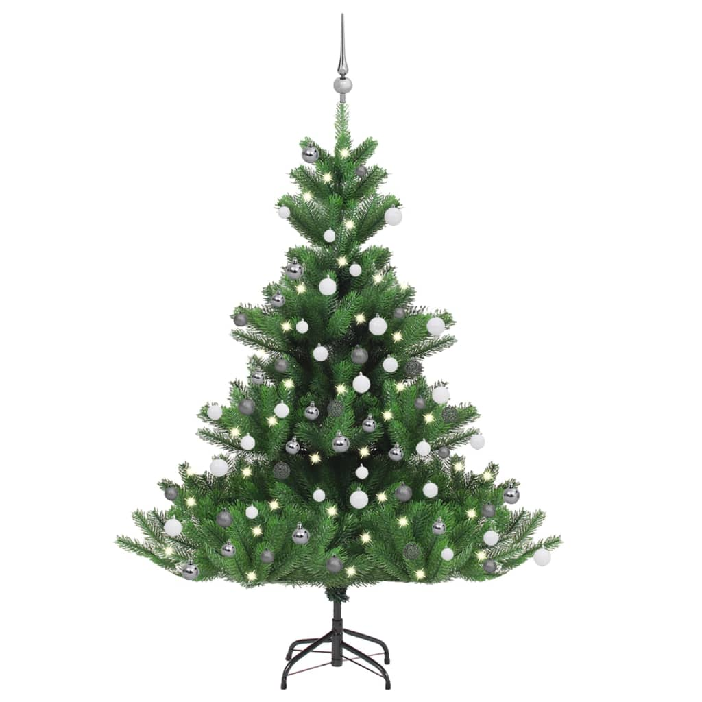 Nordmann Fir Artificial Christmas Tree LED&Ball Set Green 59.1"