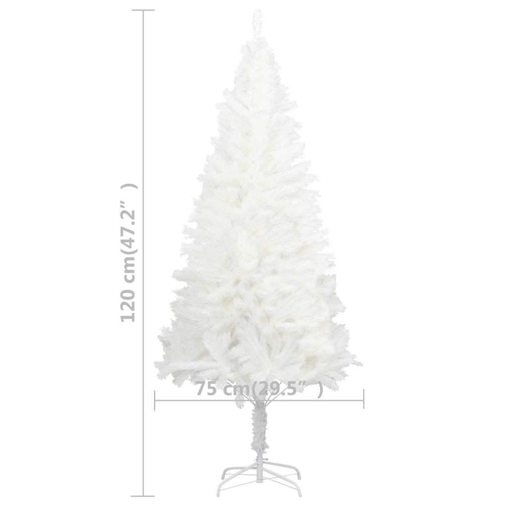 Artificial Pre-lit Christmas Tree with Ball Set White 47.2"