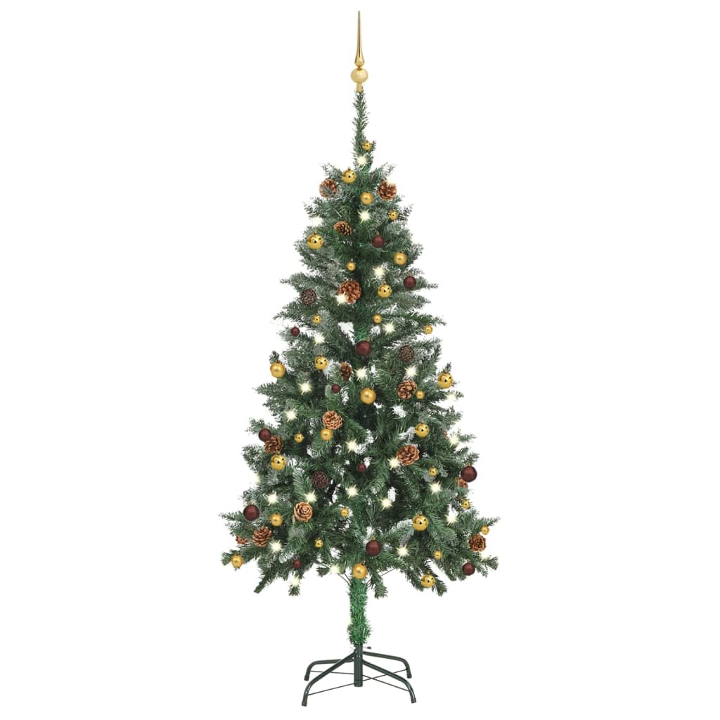 Artificial Pre-lit Christmas Tree with Ball Set 59.1"