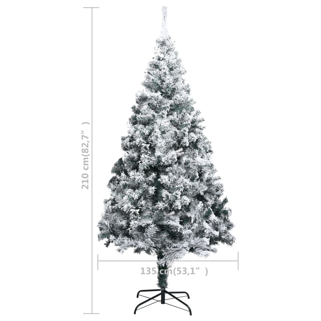 Artificial Pre-lit Christmas Tree with Ball Set Green 82.7" PVC