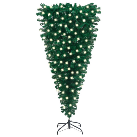 Upside-down Artificial Pre-lit Christmas Tree Green 70.9"