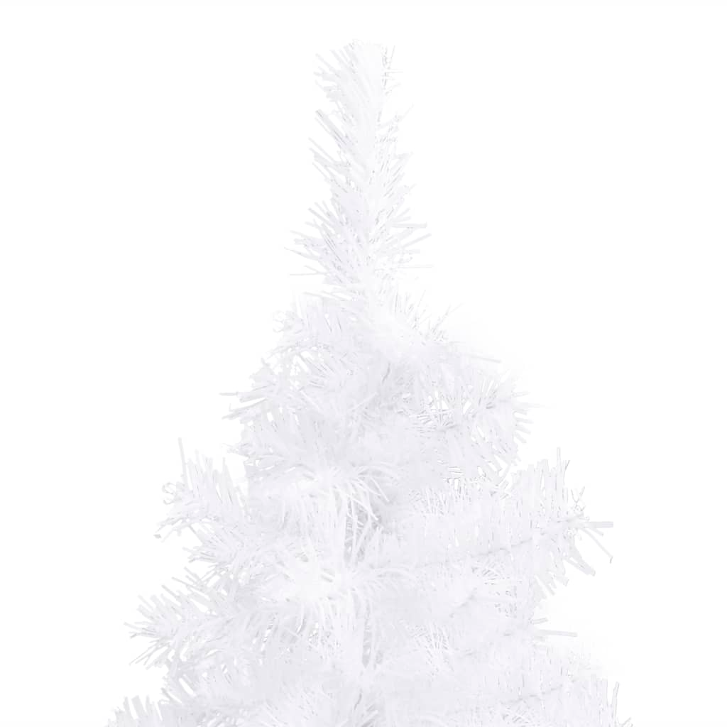 Corner Artificial Pre-lit Christmas Tree White 70.9" PVC