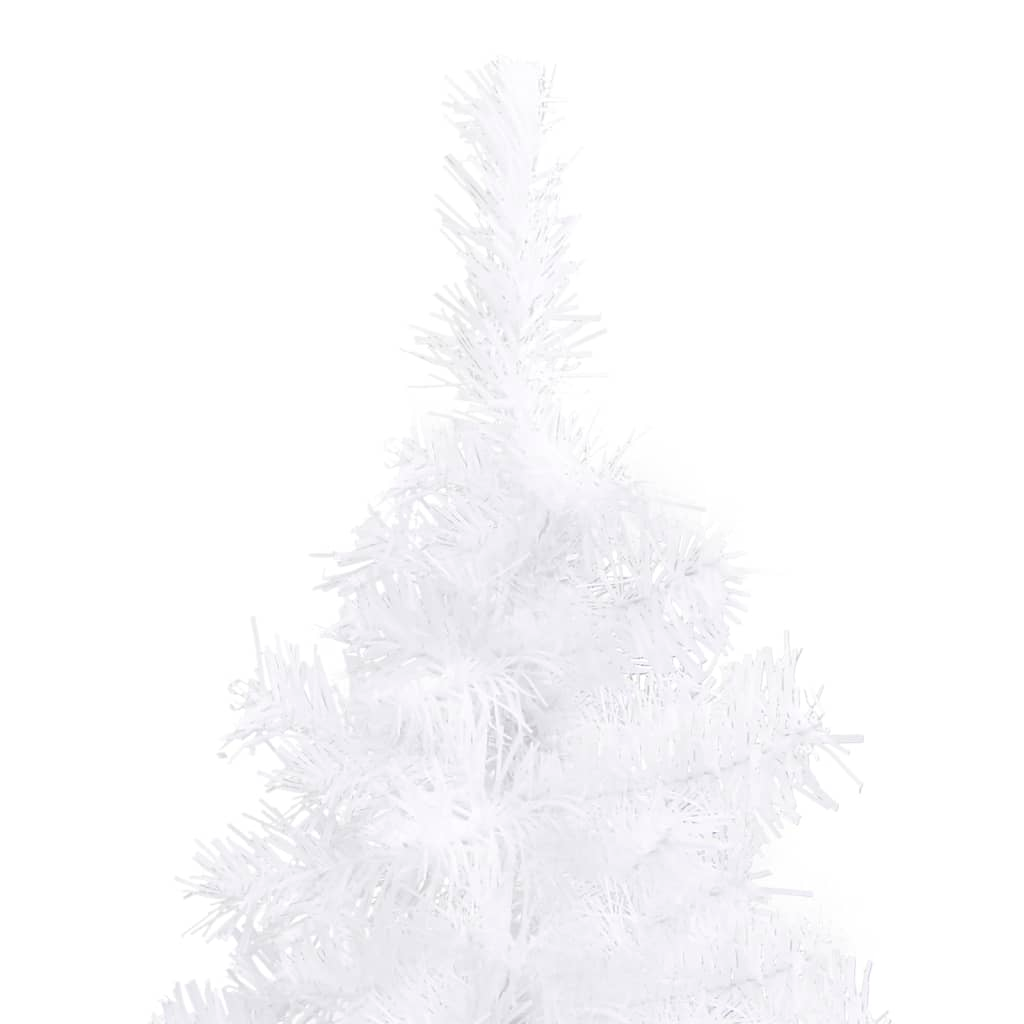 Corner Artificial Pre-lit Christmas Tree White 59.1" PVC