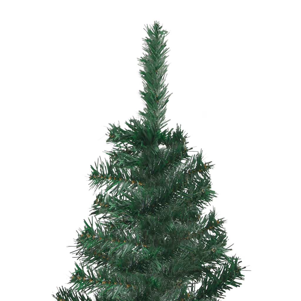 Corner Artificial Pre-lit Christmas Tree Green 82.7" PVC