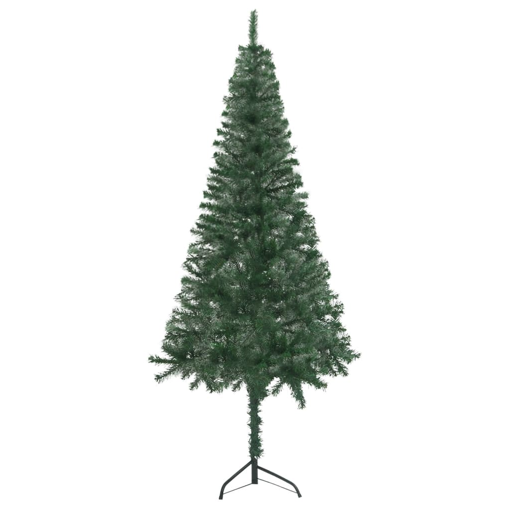 Corner Artificial Pre-lit Christmas Tree Green 70.9" PVC