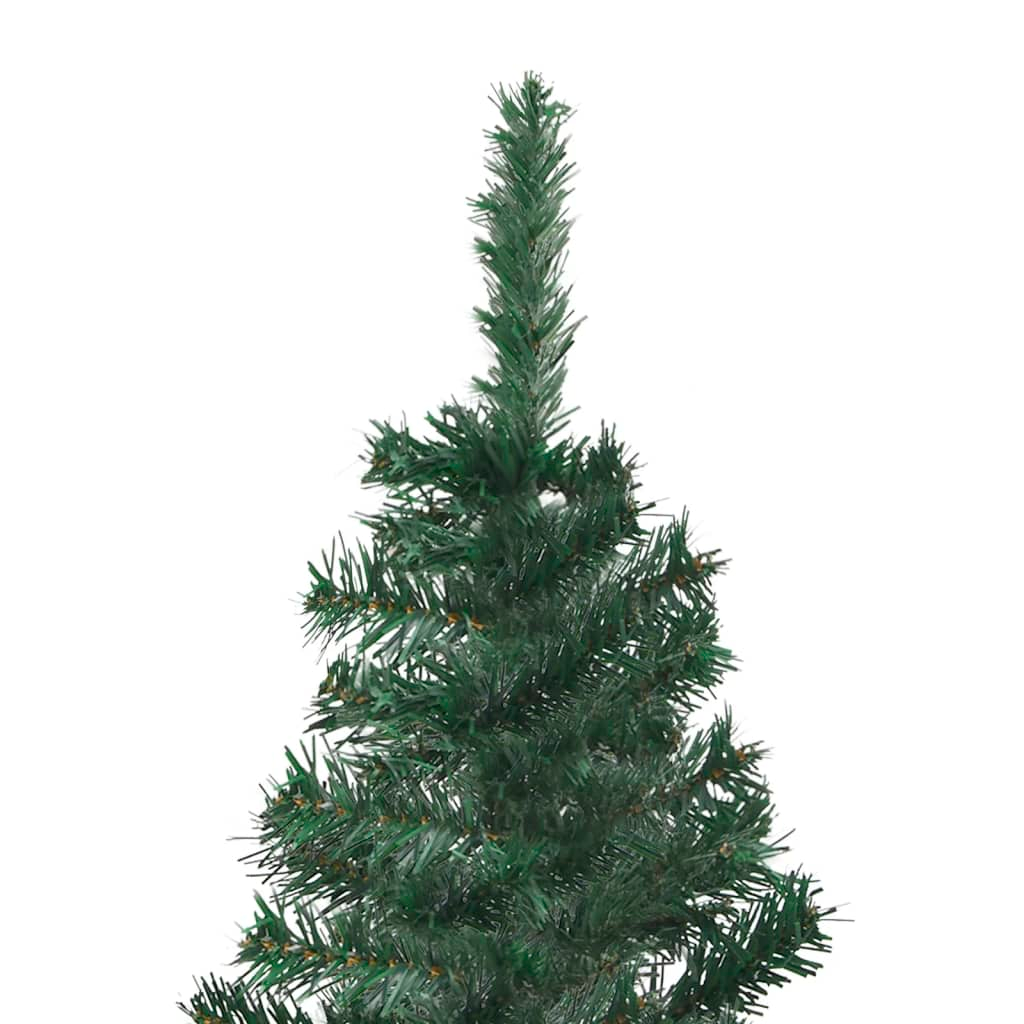 Corner Artificial Pre-lit Christmas Tree Green 70.9" PVC