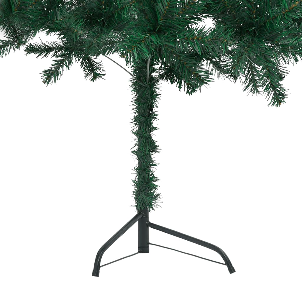 Corner Artificial Pre-lit Christmas Tree Green 70.9" PVC