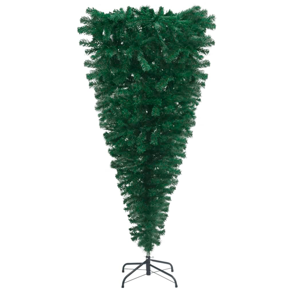 Upside-down Artificial Pre-lit Christmas Tree with Ball Set 70.9"