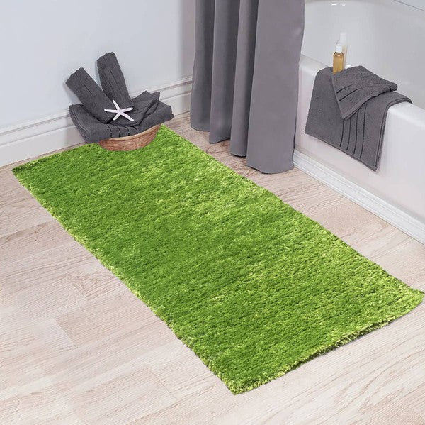 2' x 5'  Feet Reversible Soft Shag Green Area Rug