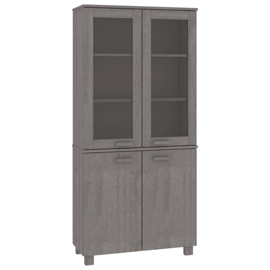 vidaXL Highboard HAMAR Solid Wood Pine Light Gray