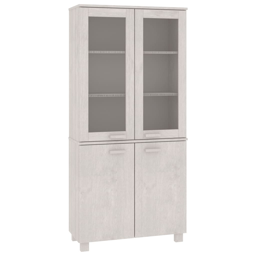 vidaXL Highboard HAMAR Solid Wood Pine White