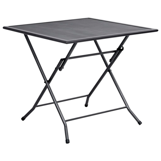 vidaXL Folding Mesh Table 31.5"x31.5"x28.3" Steel Anthracite