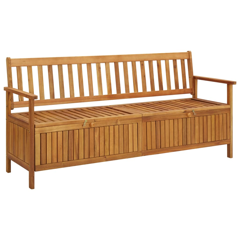 vidaXL Patio Storage Bench 66.9" Solid Acacia Wood