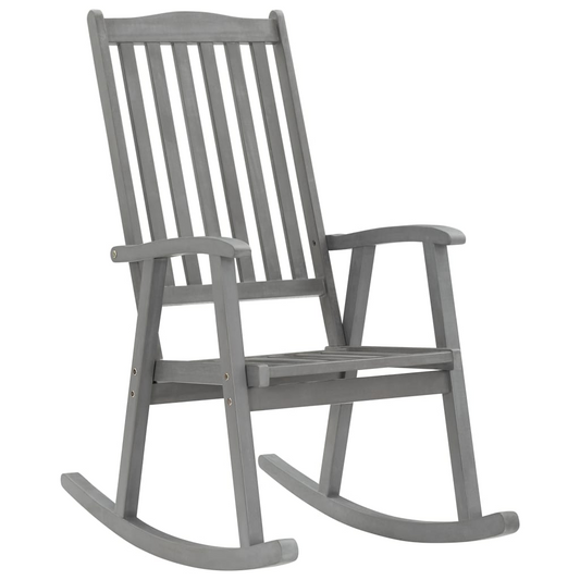 vidaXL Rocking Chair Gray Solid Acacia Wood