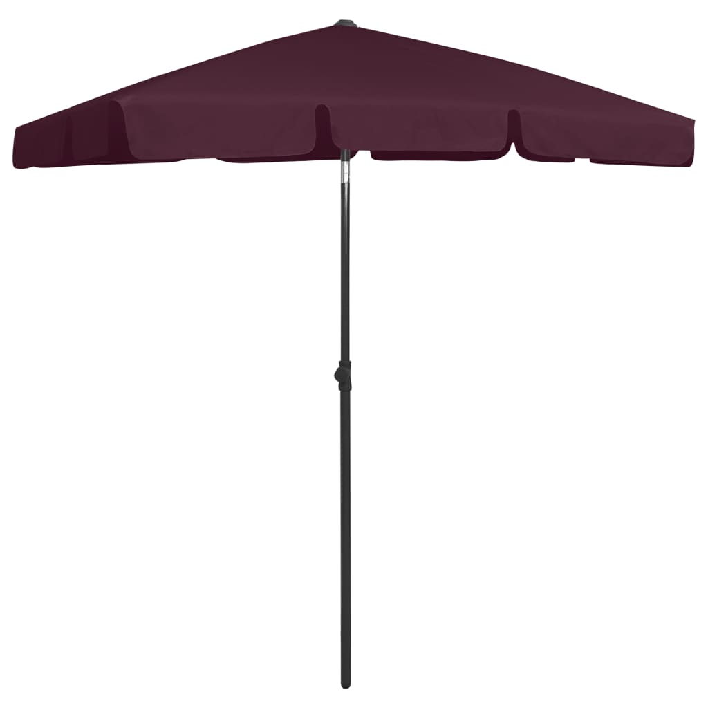 vidaXL Beach Umbrella Bordeaux Red 70.9"x47.2"