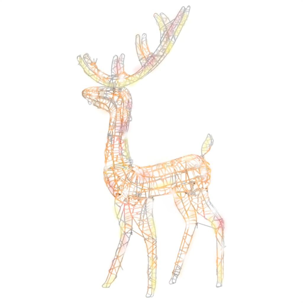 vidaXL Acrylic Reindeer Christmas Decorations 2 pcs 47.2" Multicolor