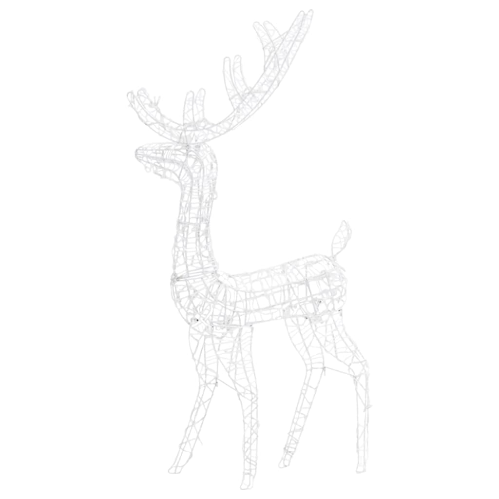 vidaXL Acrylic Reindeer Christmas Decorations 2 pcs 47.2" Multicolor