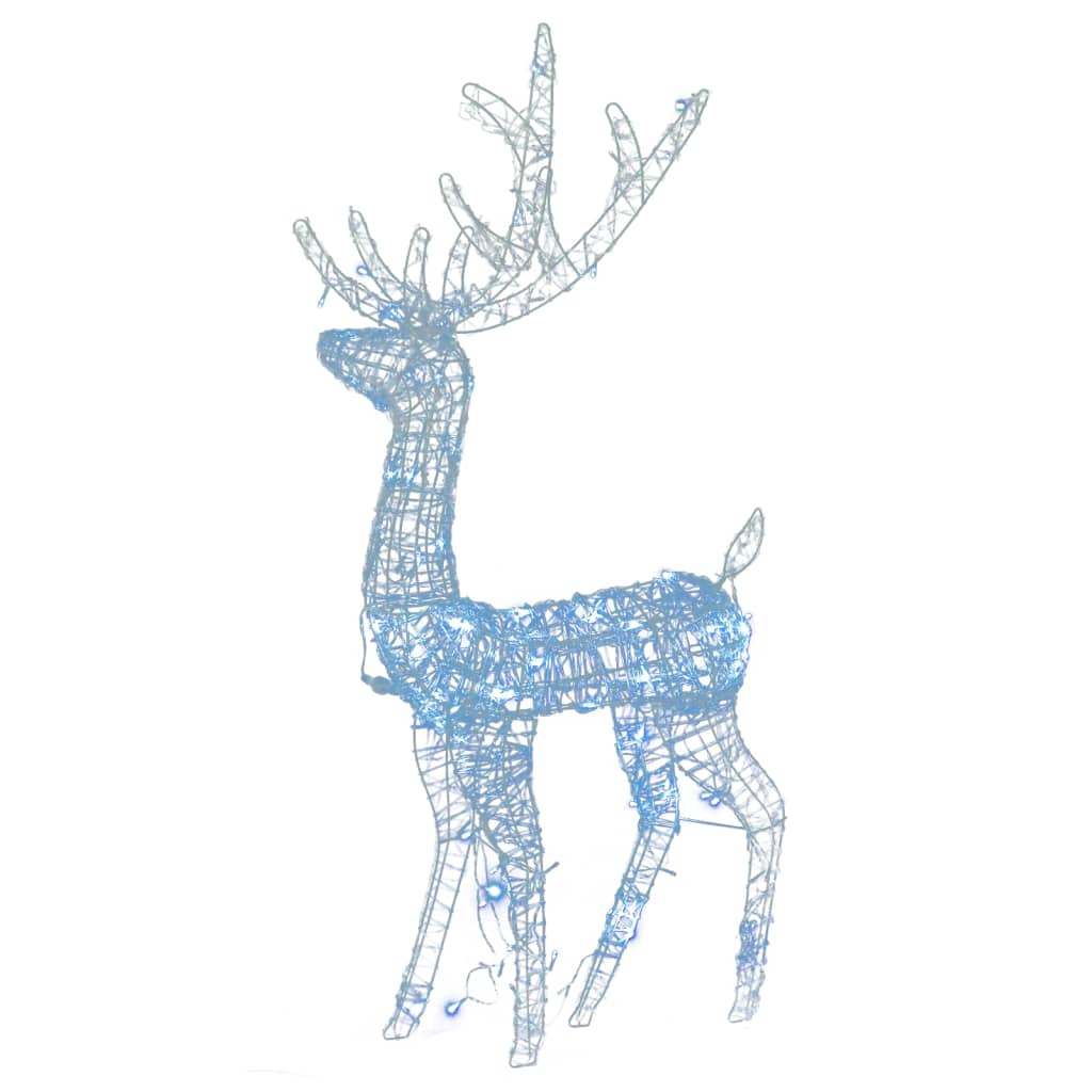 Acrylic Reindeer Christmas Decorations 2 pcs 47.2" Cold White