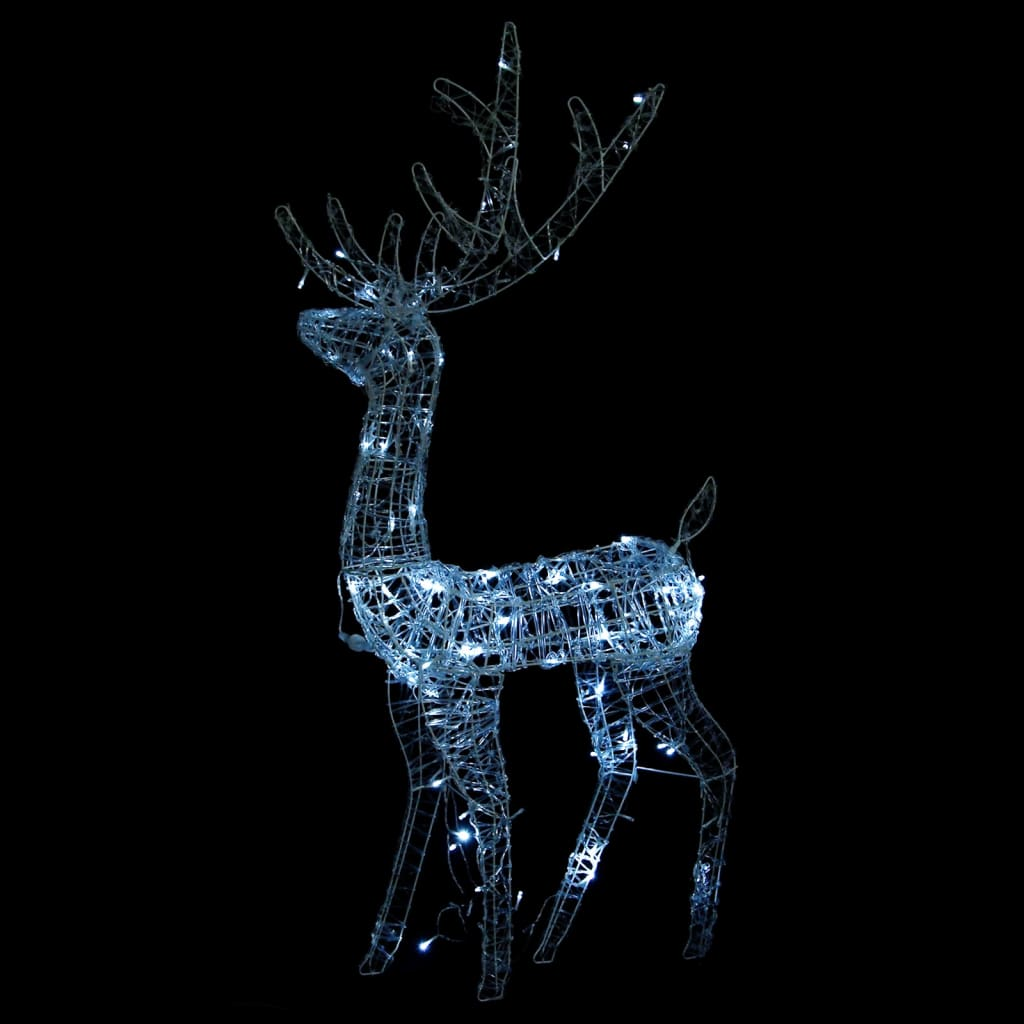 Acrylic Reindeer Christmas Decorations 2 pcs 47.2" Cold White