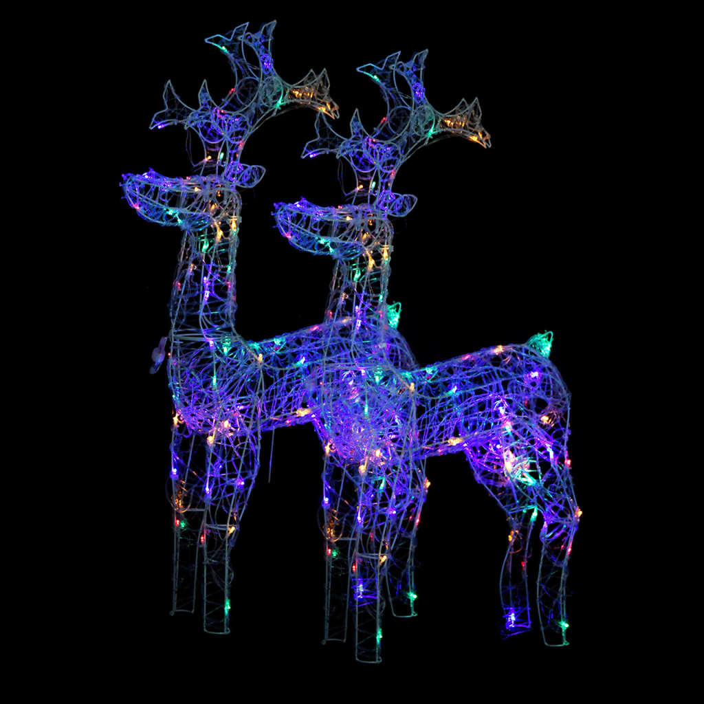 Reindeer Christmas Decorations 2 pcs 23.6"x6.3"x39.4" Acrylic