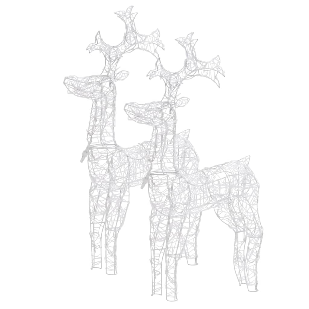 Reindeer Christmas Decorations 2 pcs 23.6"x6.3"x39.4" Acrylic